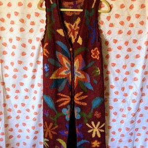 Peruvian alpaca wool duster vest